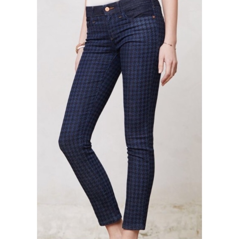 Anthropologie Pilcro Serif Houndstooth Jeans